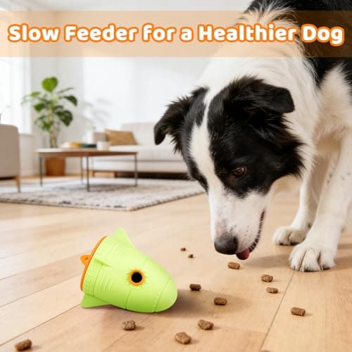 Dog Treat Toys for Medium Dogs & Small Dogs, Silicone Dog Toy Treat Dispenser Slow Feeder, Dog Interactive Toys for Boredom, Dog Enrichment Toys to Keep Them Busy, Interactive Dog Toy 1 Pack (Green) - Thumbnail 3
