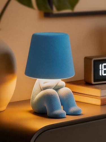 ytydo Modern Table Lamp for Youth: Rechargeable Cute Light for Kids Child Teen - Gift for Birthday Christmas Halloween Easter (Blue)
