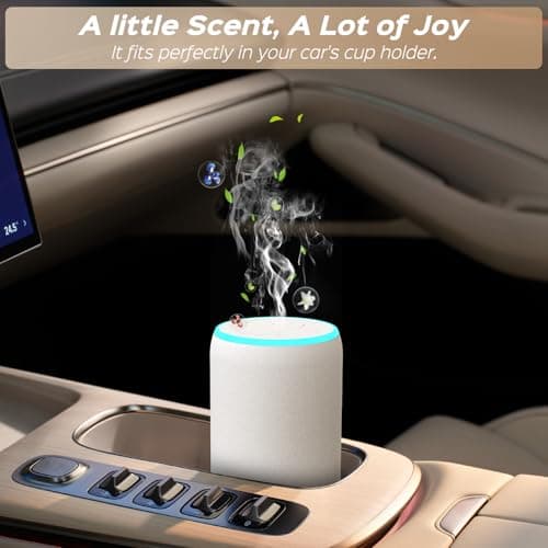 Portable Waterless Essential Oil Diffuser Starter Kit with 7 Lights for Home Car and Office, Compact Scent Diffusers Includes 2 x 20mL Hotel Scent Oils, A Gift Idea for Parents and Friends - Thumbnail 4