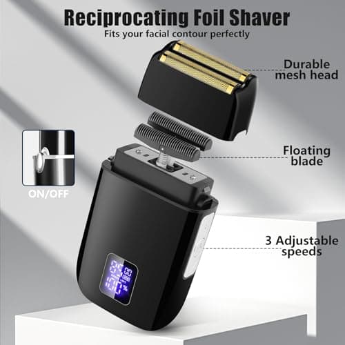 SUNNOW Professional Hair Clippers and Trimmer Set for Men, Beard Trimmer & Foil Shaver & Nose Trimmer Kit, Cordless Mens Clippers and Grooming Kit for Hair Cutting, Beard Styling, Home, Barber - Thumbnail 4