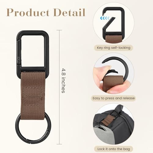 Niveaya Hat Clip for Travel - 2PCS, Stylish Hat Clip for Baseball Cap & Snapback Trucker Ponytail Hat, Sturdy Carabiner with Double Lock for Backpack Luggage Bag, Outdoor Vacation Cruise Essentials - Thumbnail 6