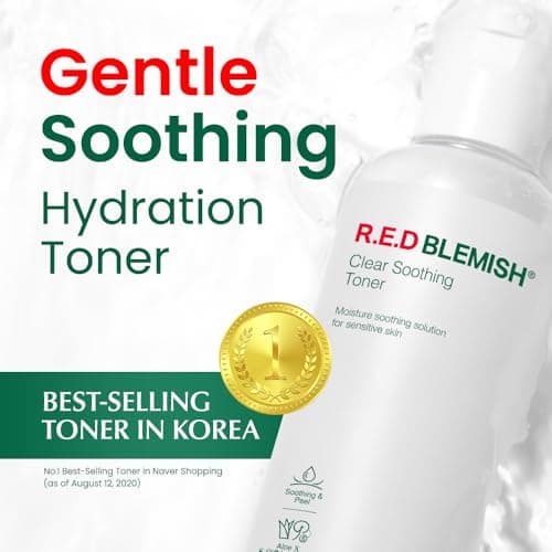 Dr. G R.E.D. Blemish Clear Soothing Toner - Korean Soothing Toner for Glowing Skin - Soothes Irritation Clear Skin - Mild Exfoliant - with AHA, BHA & Centella Asiatica - 10.14 fl oz - Thumbnail 2