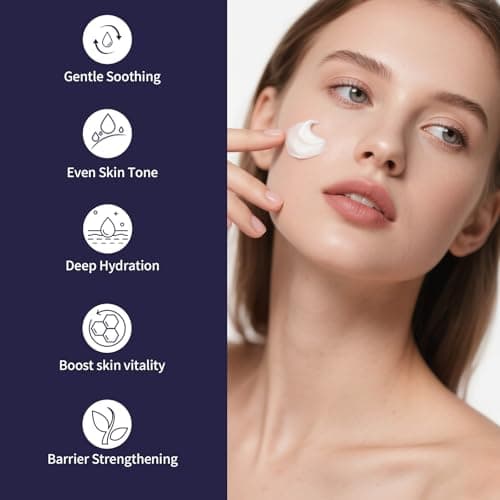 DEBAIY Night Cream Moisturizer Face with 3% Tocopherol, 3% Shea Butter, 2% Vitamin C, 1% Ceramides Boosts Skin Barrier for All Skin Types (3.53oz/100g) - Thumbnail 5