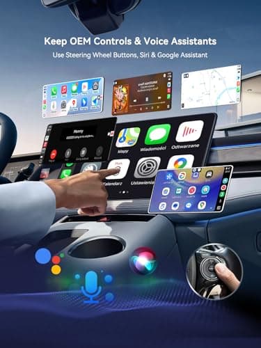 Wireless CarPlay & Android Auto Adapter, USB-A Plug-in Dongle, Converts Factory Wired CarPlay/Android Auto to Wireless (Gloss Black,USB-A) - Thumbnail 4