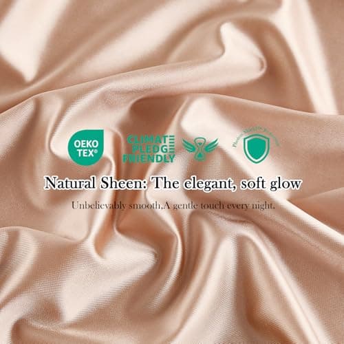 Avolare Cooling Pillow Cases 2 Pack, Arc-Chill 3.0 Pillow Cases Queen for Hot Sleepers, Softer Than Silk Pillow Case, Gentle on Hair and Skin, Zipper Cooling Pillow Cover, Machine Washable(Champagne) - Thumbnail 6
