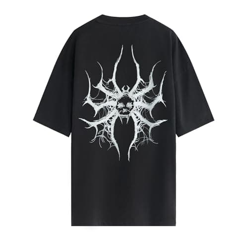 Nicemeet Refined Fabric Mens Crew Neck T Shirts Workout Short Sleeve Tee Tops Bulk (US, Alpha, Small, Medium, Regular, Regular, Spider) - Thumbnail 6