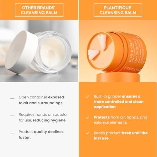 PLANTIFIQUE Korean Cleansing Balm – Hydrating Makeup Remover with Hyaluronic Acid & Ceramides – Oil Based Face Cleanser - Removes Waterproof Makeup & Sunscreen, Balsamo Desmaquillante 1.41 oz / 40g - Thumbnail 6