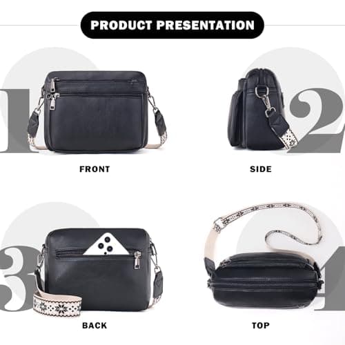 ATERITSSI Crossbody Purses for Women Trendy,Vegan Leather Crossbody Bags,Cell Phone Camera Shoulder Handbags with Card Slots - Thumbnail 3