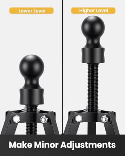 RVSNAIL Tripod Stabilizer Jack for 5th Wheel Trailer RV, 5000lb Load Capacity, Adjustable Height from 35" to 57", Foldable Gooseneck Hitch Stabilizer - Thumbnail 3