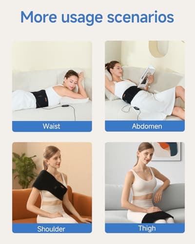 MOTAYU Heating Pad for Back Pain Relief & Period Cramps, 5 Heat Levels & 5 Timer Settings, Auto Stop Function, Targeted Waist/Back Pain Relief, Easy to Use at Home - Thumbnail 6