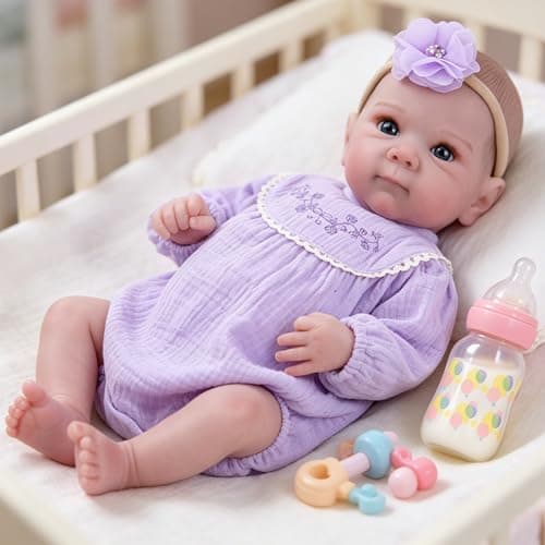 Milidool Lifelike Reborn Baby Dolls- 20Inch Cute Soft Vinyl Realistic Baby Doll Poseable Real Life Baby Dolls with Complete Accessories for 3+ Years Old Gifts - Thumbnail 4