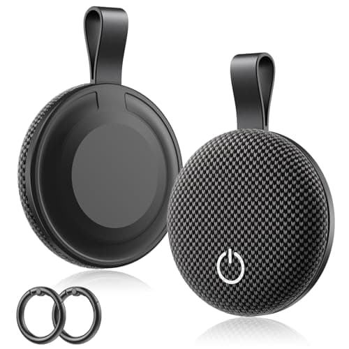 Air Tracker Tags-2 Pack, Bluetooth Tracker Works with Apple Find My (iOS Only), Smart Tag with Keychain, Item Finder for Luggage/Key/Suitcase/Pets/Wallet, Replaceable Battery (Dark Gray)