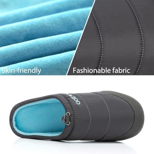 GOEWY Two-Tone Mens Slippers,Indoor and Outdoor House Shoes with Memory Foam,Anti-Slip Bedroom Slippers as Gifts for Mens Him Dad Husband boyfriend - Thumbnail 3