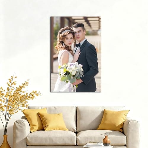 GagetElec Custom Canvas Prints with Your Photos, Personalized Canvas Wall Art for Bedroom, Living Room, Home Decor for Family, Friend, Lover, Pet (8" X 10") - Thumbnail 4