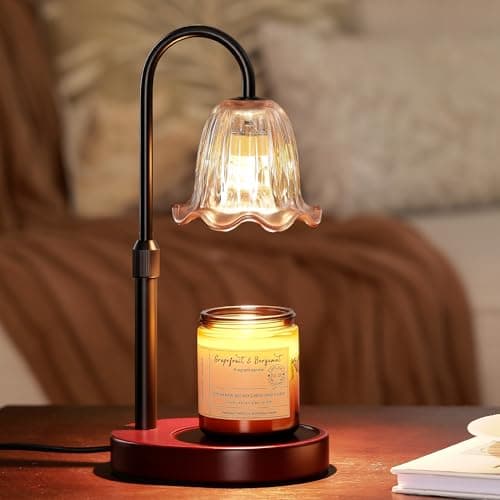 Homelist Dimmable Candle Wax Warmer, Candle Warmer Lamp with Timer for New Home, Mondern Warmers Flower Lamp, House Warming Gifts for Sister, Women, Mom, Girlfriend, Couple - Image 1