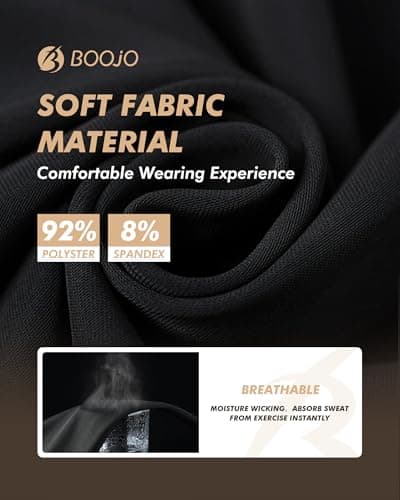 BOOJO 5 Pack Compression Shorts for Men - Athletic Running Black Spandex Quick Dry Underwear for Workout Gym Basketball - Thumbnail 3