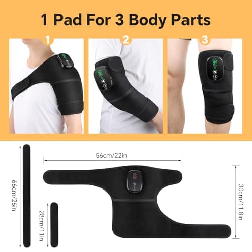 Cordless Knee Massager, FSA Eligible Items, Knee Heating Pad for Pain Relief, Arthritis, Joint Support - Heated Knee Brace for Elbow Shoulder, HSA Approved Products Only - Thumbnail 2