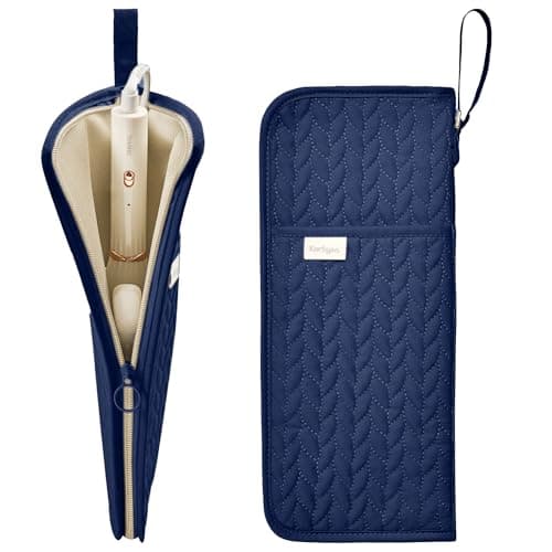 KarSyon Hot Tools Organizer Heat Resistant Mat Case Hair Tools Holder Travel Bag Portable Hair Styling Tools Cover Pouch for Curling Iron,Flat Iron,Hair Straightener (Blue) - Image 1