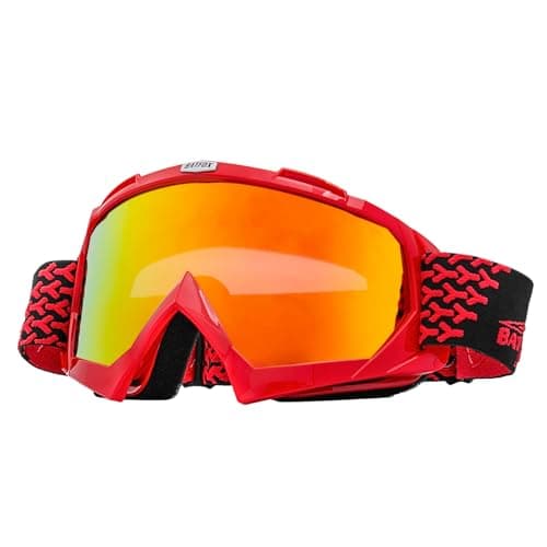 BATFOX Dirt Bike ATV Goggles Motorcycle Gear Riding Motocross Dirtbike 4-Wheeler MX DH Accessories Goggles Glasses for Men Women Youth UV400 Protection Dust-proof Anti-Slip Strap - Image 1
