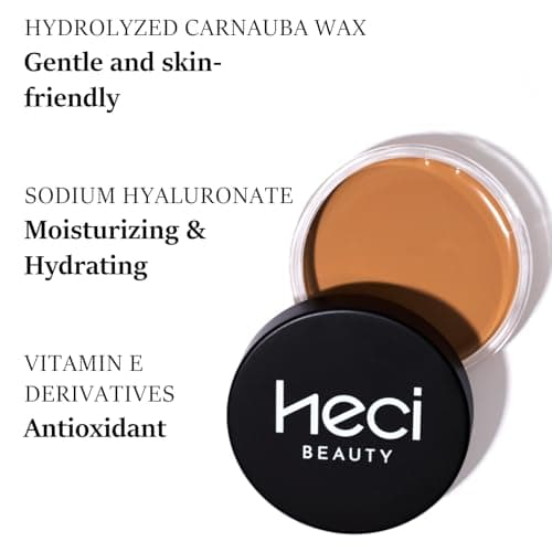 HECI BEAUTY Cream Bronzer with Brush, Creamy & Highly Pigmented Formula, Blendable Cream Contour Makeup with a Natural, Matte Finish - Buildable Formula for Shimmer-Free, Medium, 0.7 Oz - Thumbnail 3