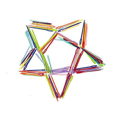 200pcs Plastic Sewing Needles, iFergoo 3.5" Colorful Large Eye Crafts Needles and 2.75" Kids Safety Learning Needles for DIY Sewing Handmade Crafts, Kid Weave Education (200pcs in 10 Colors) - Thumbnail 4