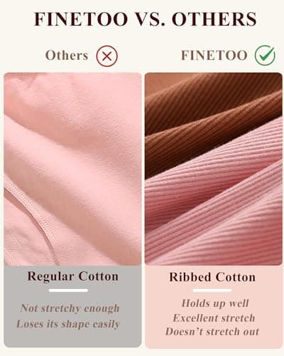 FINETOO Cotton Underwear for Women Sexy Boy Shorts Breathable Cheeky Lace Trim Panties Womens Underwear 6 Pack - Thumbnail 4