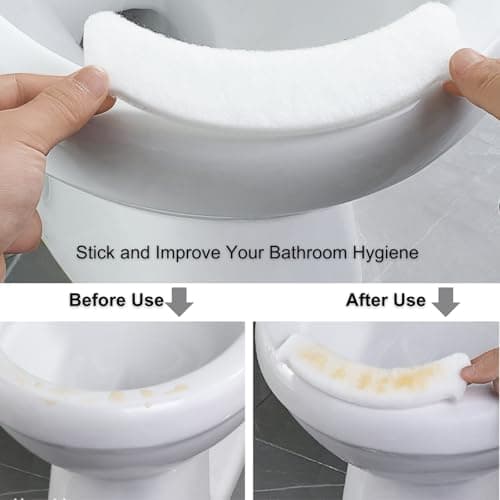 10 Pieces Pee Guard for Toilet Seat, Toilet Splash Guards, Disposable Potty Training Splash Guard for Adult Men and Kids (Standard, 10, Piece) - Thumbnail 3