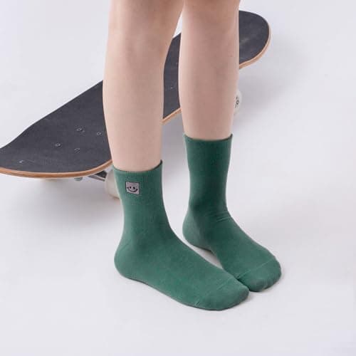 HUGSWEET Thin Soft Cotton Crew Socks for Women Ankle above Bootie Socks Gifts for Women 5-10 Pairs - Thumbnail 2