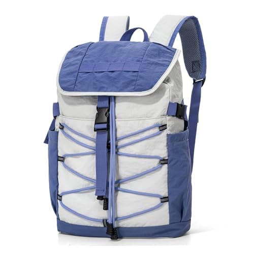 Kabibin Casual Backpack for Men, 15L Lightweight Waterproof Nylon Daypack with Multiple Pockets, College Bookbag for School, Hiking & Travel (Blue) - Image 1