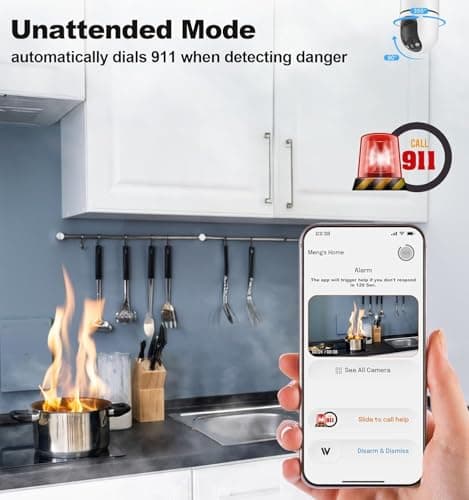 Gyliziex Indoor Security Camera 2 Packs, 2K 5G WiFi Baby/Pet/Dog/Nanny Cameras for Home Security, 360 PTZ Security Cameras with US Servers Phone App, 911 One-Tap Call,AI Smart Detection - Thumbnail 6