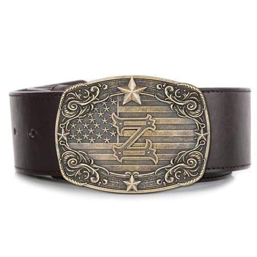 Absbolo Western Belt Buckle Men Initial Letter ABCDJRM to Z Rodeo Cowboy Belt Buckles for Women Z - Thumbnail 4