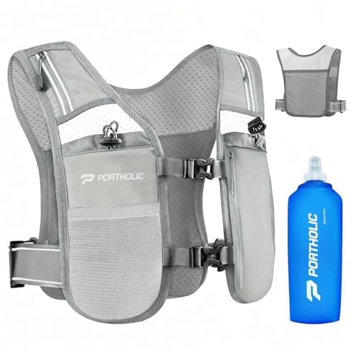 PORTHOLIC Running Vest for Women Men with 500ml/1.5L Water Bottle |Adjustable Hydration Vest with Water Bladder |Reflective |Lightweight |Muti-Pockets |Breathable for Running Accessories for Hiking - Image 1