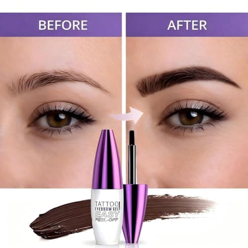 2Pcs Dark Brown Tattoo Eyebrow Gel Easy Peel Off - Waterproof & Sweatproof Tattoo Effect, Transfer-Resistant Multi-Day Wear, All Skin Types Mother’s Day Gift Set​​ - Thumbnail 6