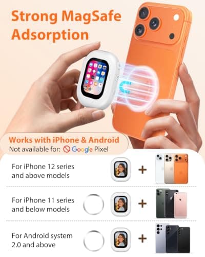 Magnetic Selfie Monitor Screen for iPhone & Android, Back Camera Monitor - Thumbnail 4