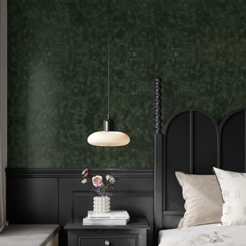Abyssaly Dark Green Peel and Stick Wallpaper - 15.7" x 787.4" Modern Textured Embossed Wall Paper - Removable Self Adhesive Waterproof Contact Paper for Bathroom Bedroom Countertops Cabinet Home Decor - Thumbnail 2