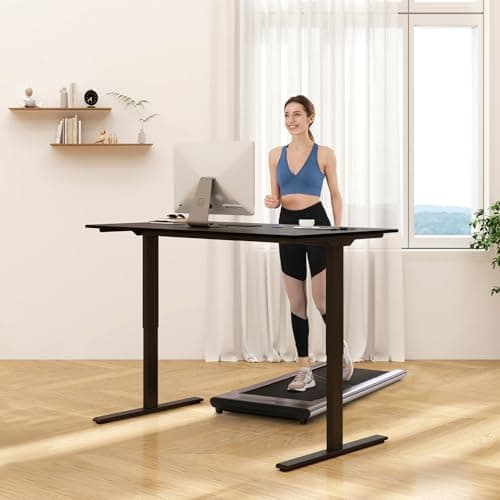FLEXISPOT Standing Desk Electric Height Adjustable Desk with 40 x 24 Inch Splice Board, Home Office Computer Workstation, Black Top + Black Frame - Thumbnail 2