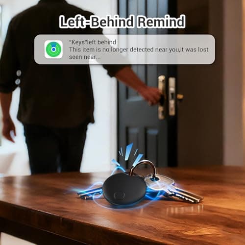 RSH Air Tracker Tag 4 Pack Luggage Tracker Smart Tag Works with Apple Find My, Bluetooth Key Finder Locator for Bags,Wallet Tracker,Item Finder Tag Locate or Tracking for Keys(iOS only) - Thumbnail 5
