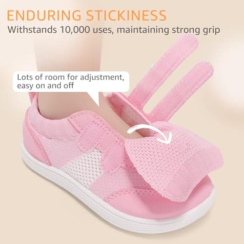 STQ KIDS Toddler Wide Toe Box Shoes Toddler Girls Barefoot Shoe Sneakers Kids Tennis Non Slip Breathable Comfortable First Walking Daily Wear School Activities Outdoor Water Pink Infant Size 4 - Thumbnail 6