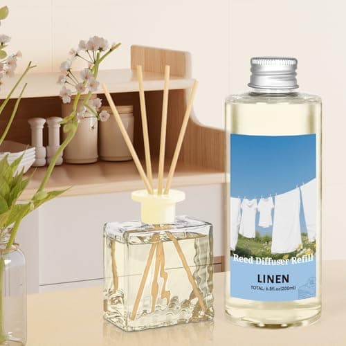 STRN Reed Diffuser Refill, Linen Scent Diffuser 200ml (6.8 fl.oz), Room Fresheners for Home, Long-Lasting Fragrance for Living Room, Bedroom, Office - Thumbnail 4