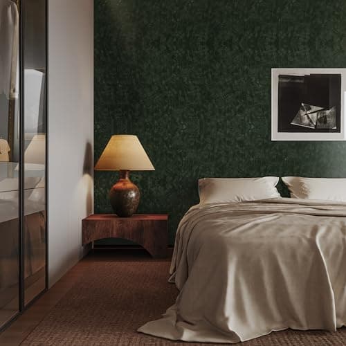 Abyssaly Dark Green Peel and Stick Wallpaper - 15.7" x 787.4" Modern Textured Embossed Wall Paper - Removable Self Adhesive Waterproof Contact Paper for Bathroom Bedroom Countertops Cabinet Home Decor - Thumbnail 5
