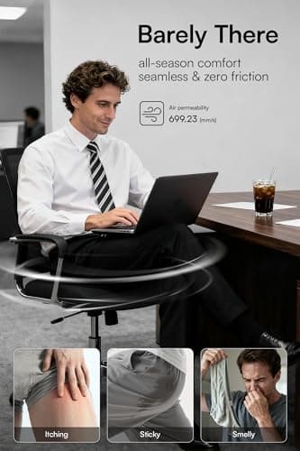 GOOTUCH Boxer Briefs For Men Packs, Breathable & Moisture Wicking Men's Underwear, Comfort Stretch Waistband, Second Skin & Anti Chafe For Running Golf Grey Blue/Gray/Blue/Green (4 pack) XL - Thumbnail 2