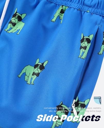 CoozySphere 7 Inch Swim Trunks Swimsuits Board Shorts Compression Liner Quick Dry 2 in 1 Beach Swimwear for Men S - Thumbnail 5