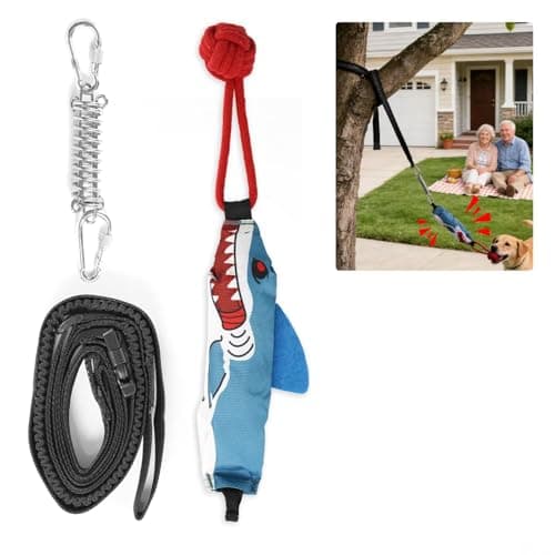 TIPOOP Outdoor Tether Tug Dog Toy with Ground Stake, Heavy Duty Rope Tug of War Toy for Aggressive Chewers, Interactive Self Play Yard Tug Toy for Large Medium Dogs - Image 1