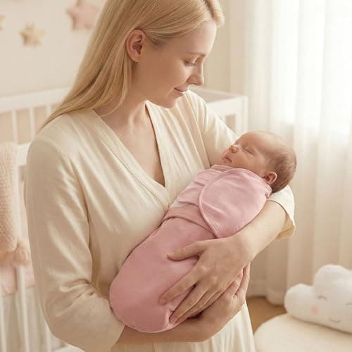 GLLQUEN BABY Girl Swaddles 0-3 Months - 3 Pack Baby Swaddles Sack for Newborn, Infant Sleep Sack, Easy Swaddling Wrap, Soft Color Gradient, Nursery Swaddle Blankets Essentials - Thumbnail 2