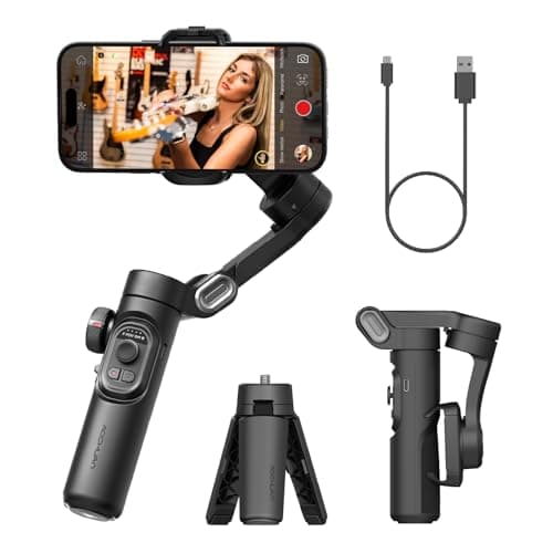 AOCHUAN Phone Gimbal Stabilizer 3-Axis Smartphone Foldable Handheld Gimbal for iPhone with Focus Wheel TikTok YouTube Vlog Stabilizer for iPhone17 16 15 14 13 Pro Max Android-Smart XE - Image 1