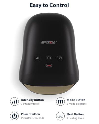 CINCOM Hand Massager - Cordless Hand Massager with Heat and Compression for Arthritis and Carpal Tunnel - Thumbnail 4