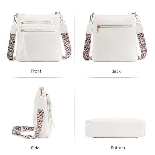GEMIU Womens Crossbody Purse Multi Pocket Crossbody Bags for Women Lightweight Crossbody Purses For Women White - Thumbnail 6