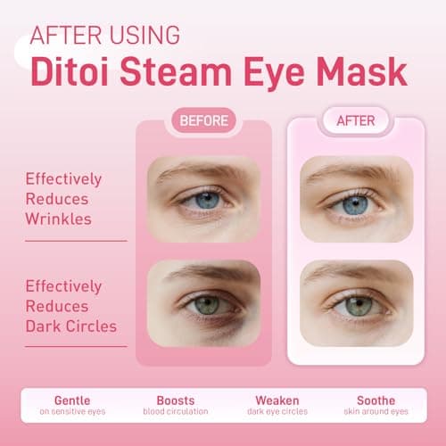 Ditoi Steam Eye Mask, Heated Eye Mask for Dry Eye Relief,Warm Compress with Hyaluronic Acid,Christmas Stocking Stuffers,Travel Essentials & Relaxation Gifts,Rose 20 Packs - Thumbnail 3