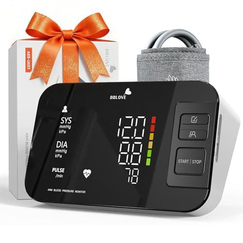 BBLOVE Blood Pressure Monitor for Home Use FSA&HSA Eligible, Medical-Grade Accuracy,One-Touch Automatic Measurement with Large LED Three-Color Warning for 2 User, Birthday Gifts for Family and Friend - Image 1
