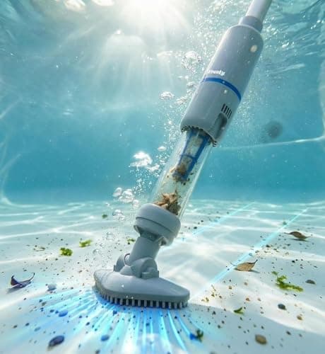 Handheld Spa Hot Tub Vacuum 2026 Upgraded, 3-IN-1 Cordless Spa Vacuum Cleaner with 3 Brush Heads and Telescopic Pole, 90 Mins of Runtime, Rechargeable Small Pool Vacuum for Inground/Above Ground Pools - Image 1